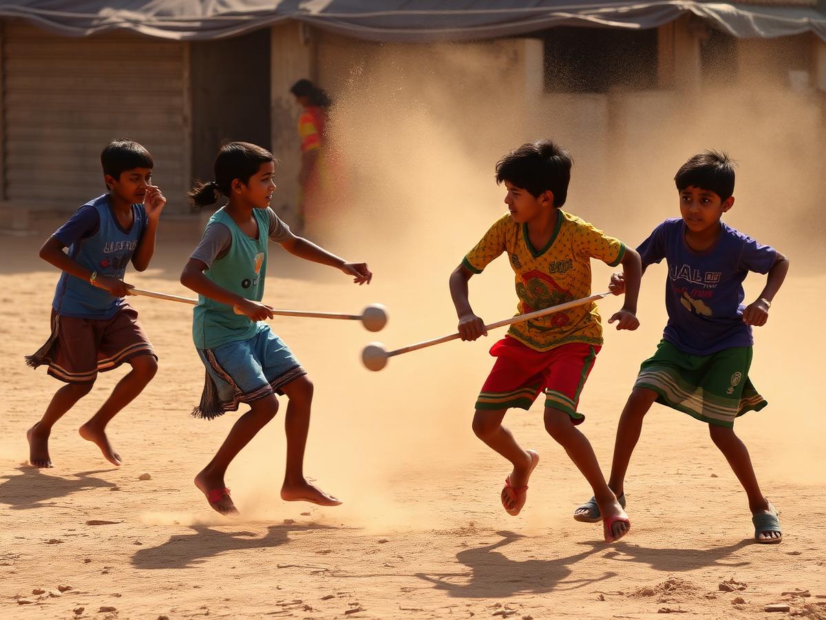 Children playing kho-kho
